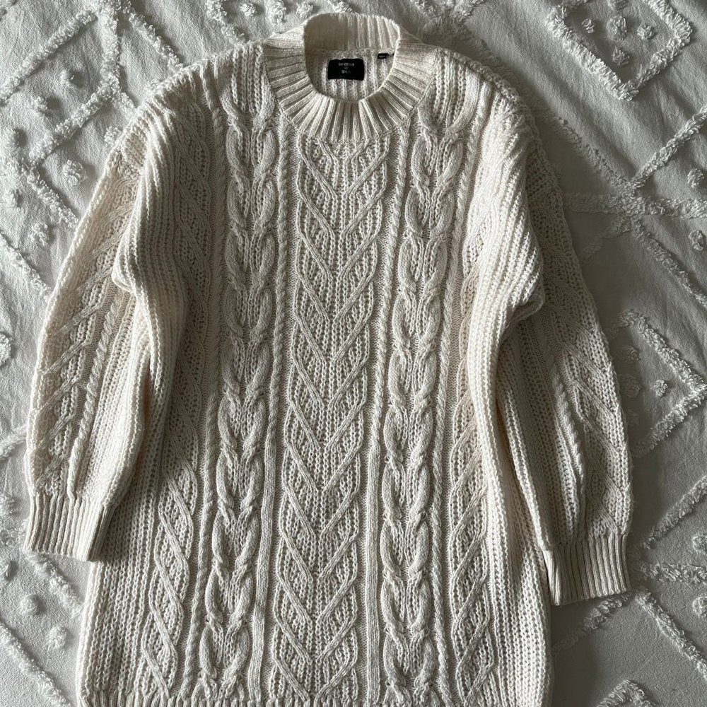 Superdry White Knit Dress Size 10